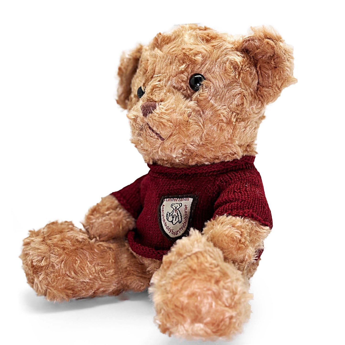 Brown Teddy Bear 25cm with Maroon T-shirt