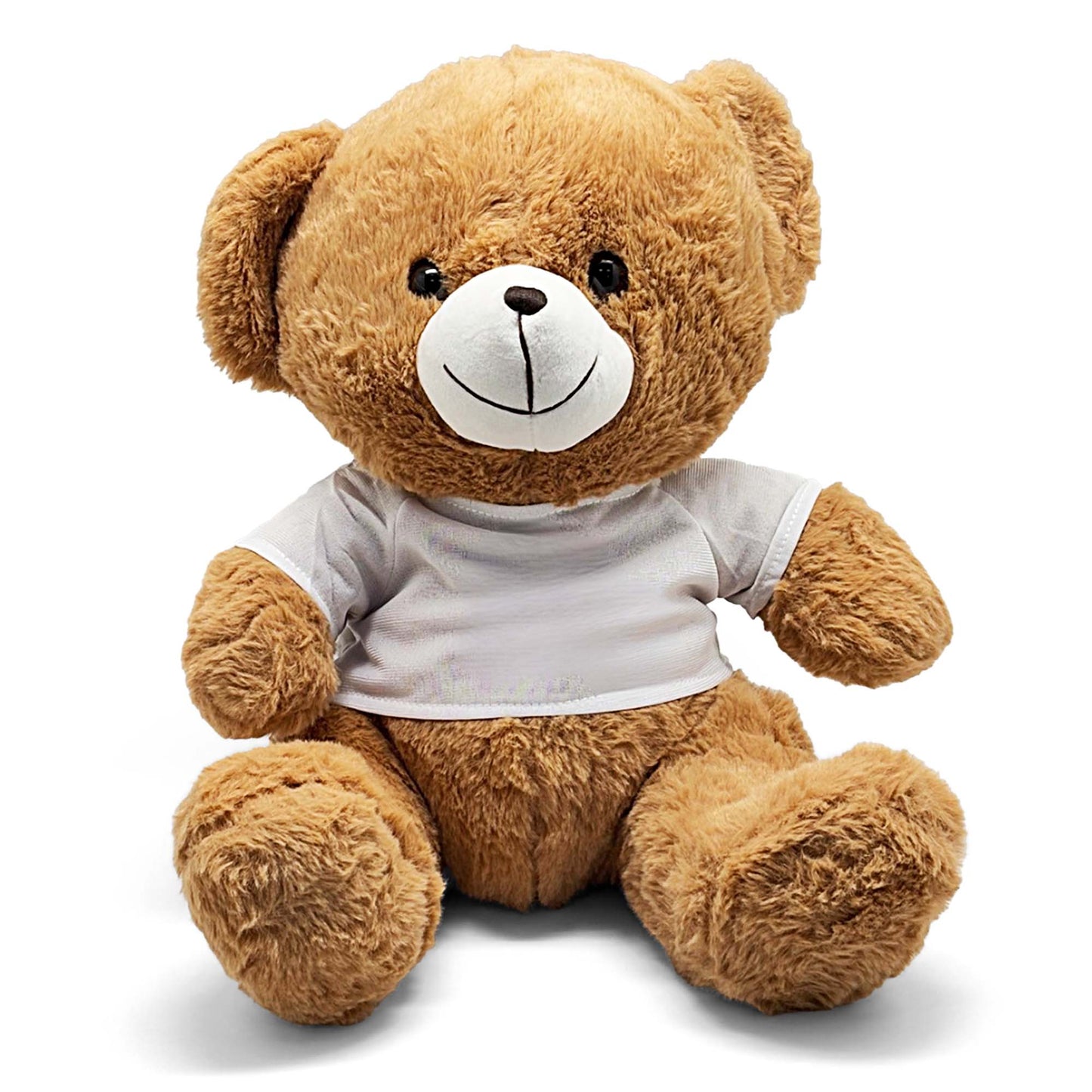 Brown Teddy Bear 30cm with Customizable White T-shirt