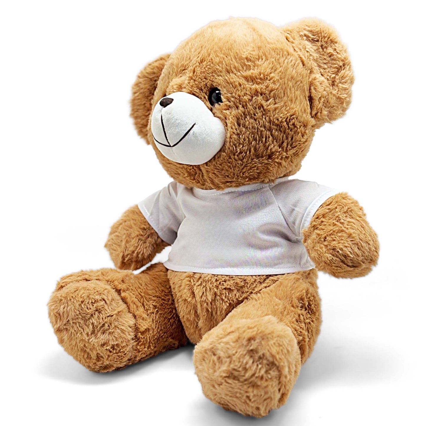 Brown Teddy Bear 30cm with Customizable White T-shirt