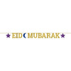 Eid Mubarak Glitter Ribbon Letter Banner