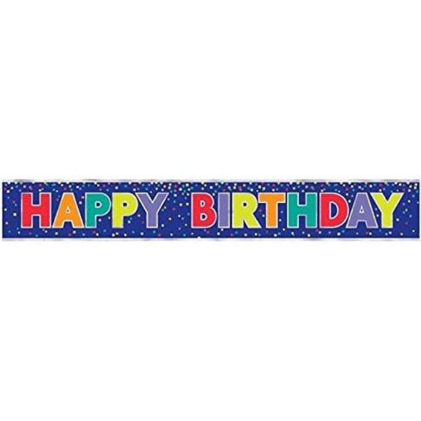 Bold Blue Birthday Banner Foil (12 Inches)