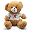 Brown Teddy Bear 30cm with Customizable White T-shirt