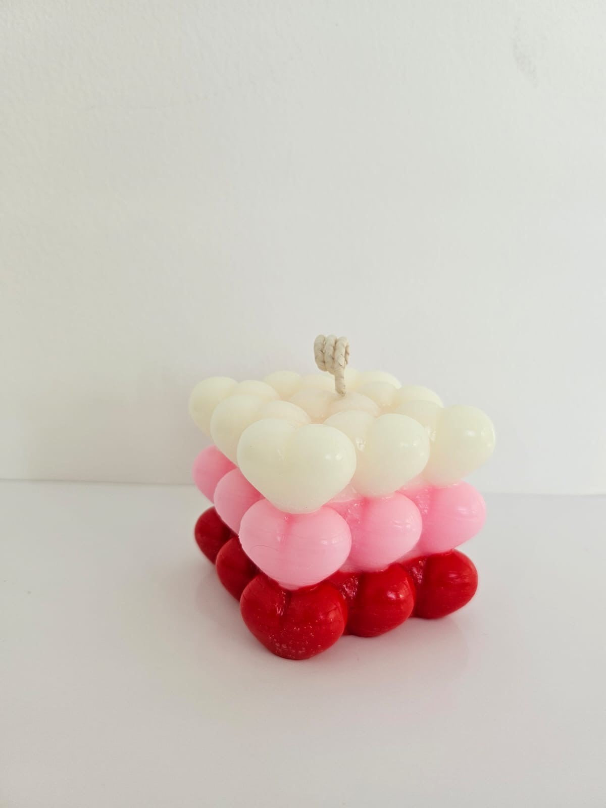 Valentine Heart Bubble Candle - Scented Aroma of Fresh Strawberries