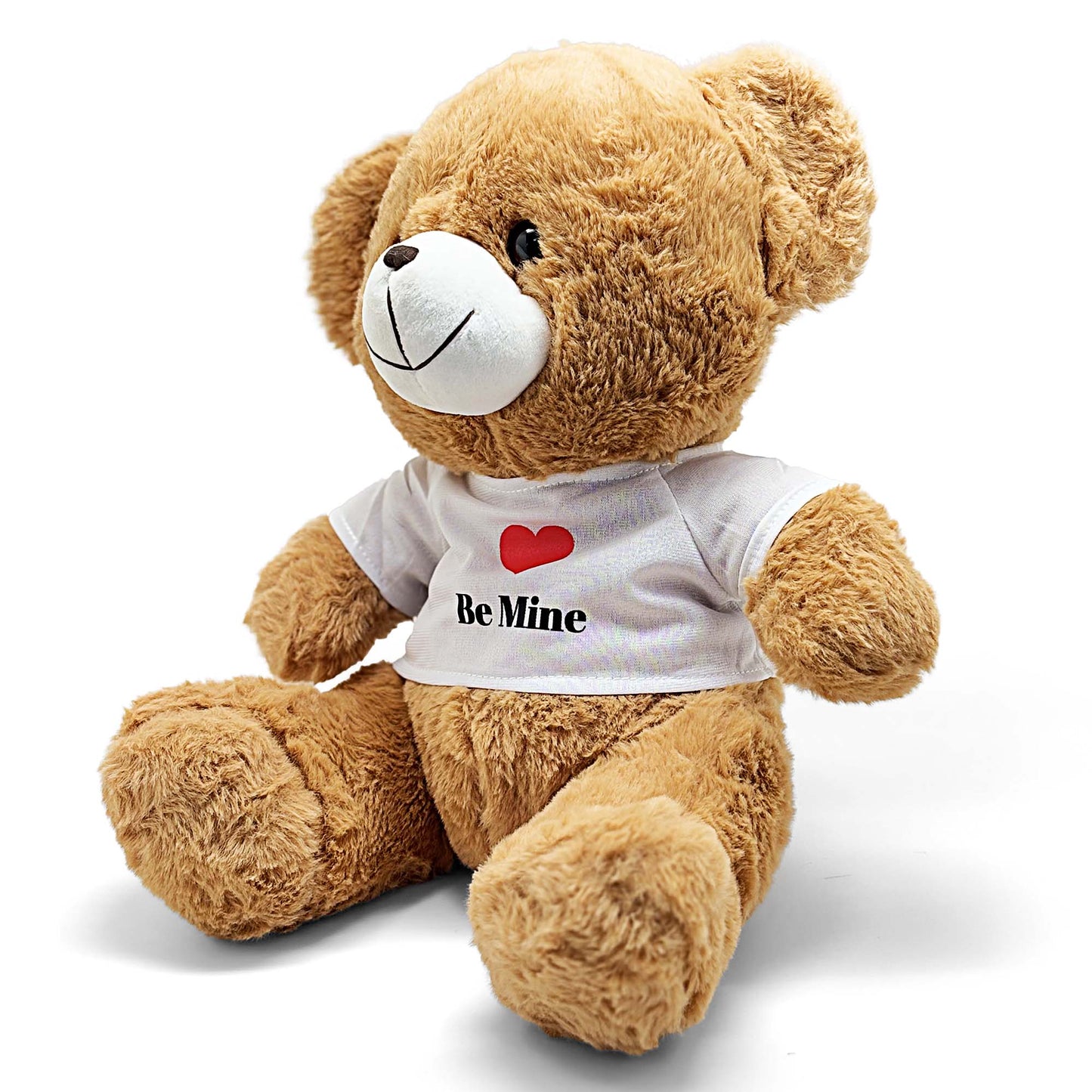 Brown Teddy Bear 30cm with Customizable White T-shirt