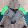 Dawson Sports Speed Fins Gray/Green - UK 7-9