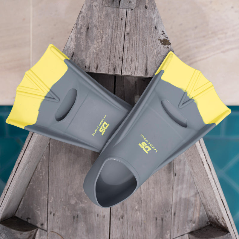 Dawson Sports Speed Fins Gray/Yellow - UK 9-11