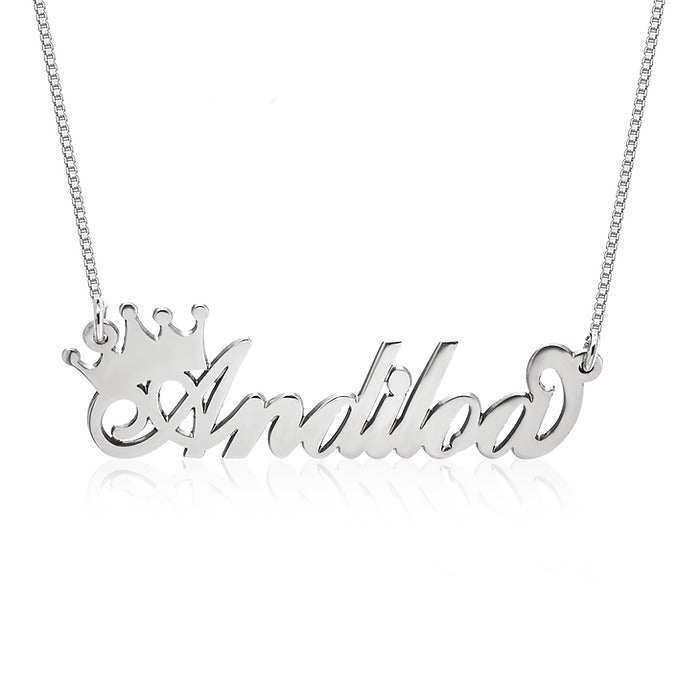 Crown Name Necklace