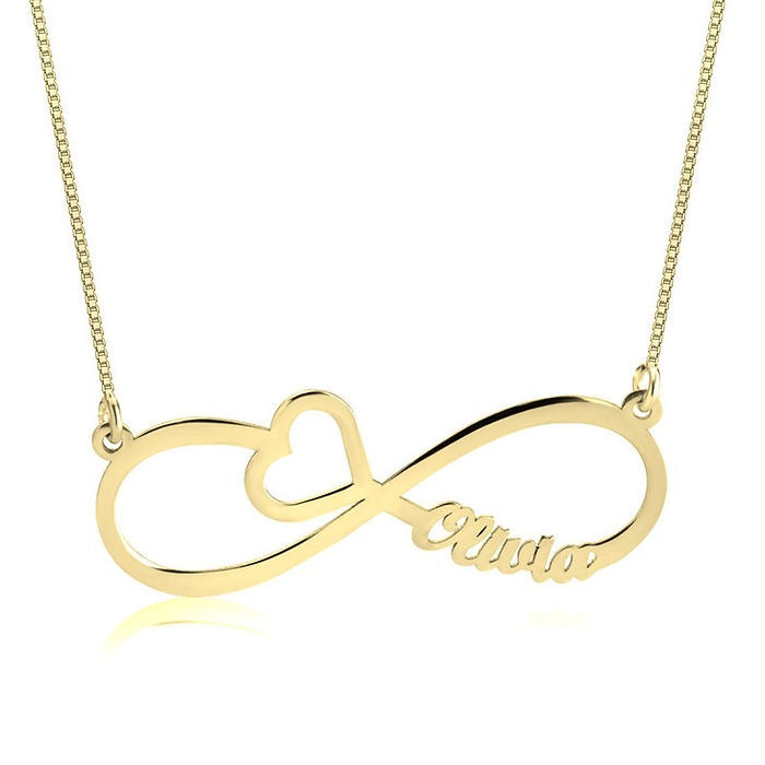 Infinity Heart Name Necklace