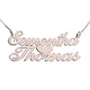 Double Name Necklace with Heart