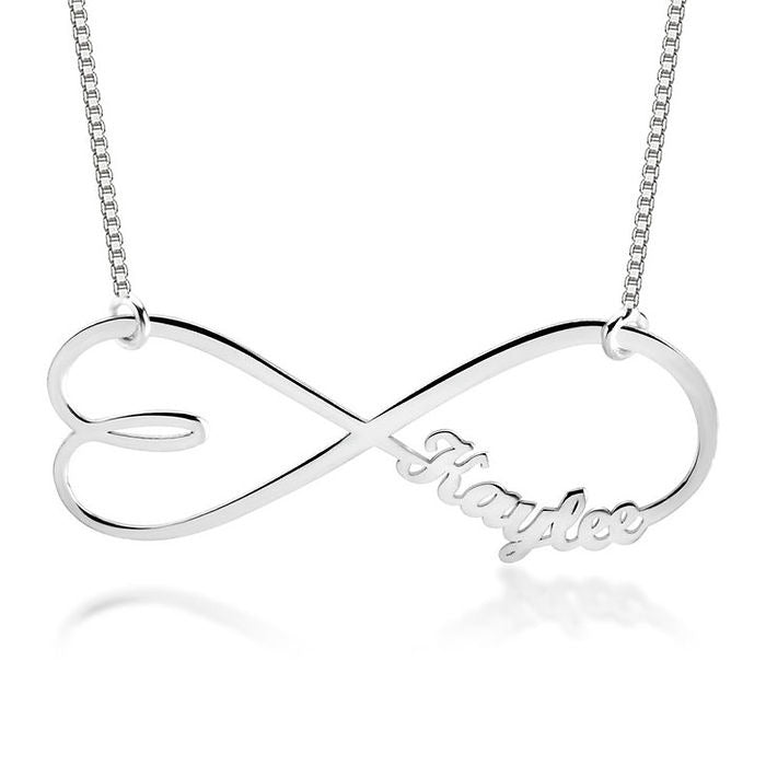 Heart Shape Infinity Name Necklace