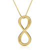 Vertical Two Names Infinity Necklace