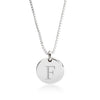 Engraved Letter Disc Necklace