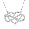 Infinity Double Name Heart Necklace