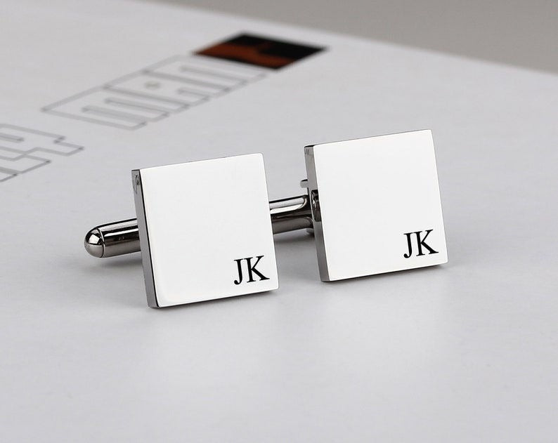 Engraved Square Shape Cufflink