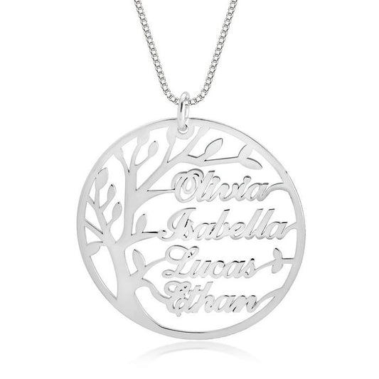 Family Tree Necklace with Names