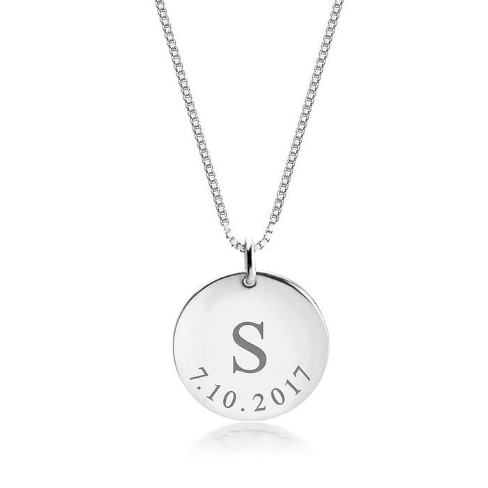 Personalized Initial & Date Necklace