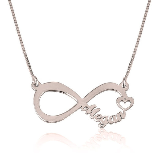 Infinity Name Necklace with heart