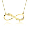 Infinity Feather Name Necklace