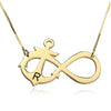 Anchor Infinity Initial Necklace