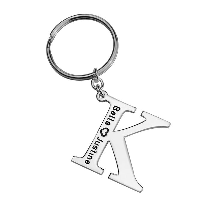 Capital Letter Personalized Keychain