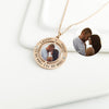 Couple Engraved Photo Necklace