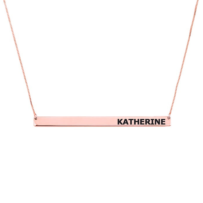 Horizontal Skinny Bar Necklace