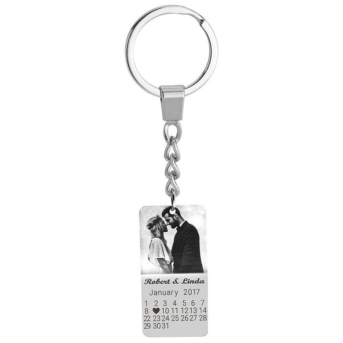 Personalized Picture Keychain with Date