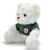 White Teddy Bear 25cm with Dark Green T-shirt