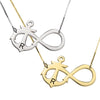 Anchor Infinity Initial Necklace