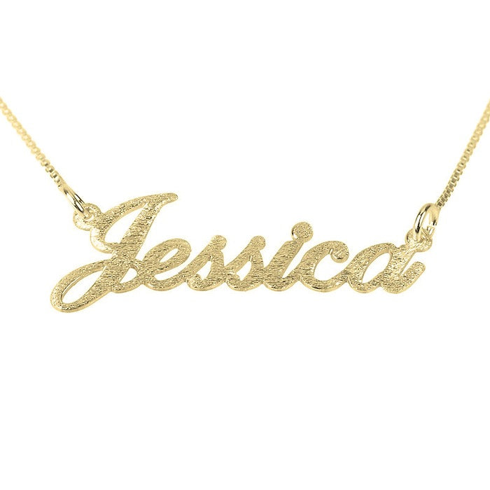 Brushed Name Necklace