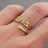 Name Ring with Heart