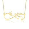 Personalized Infinity Heartbeat Necklace