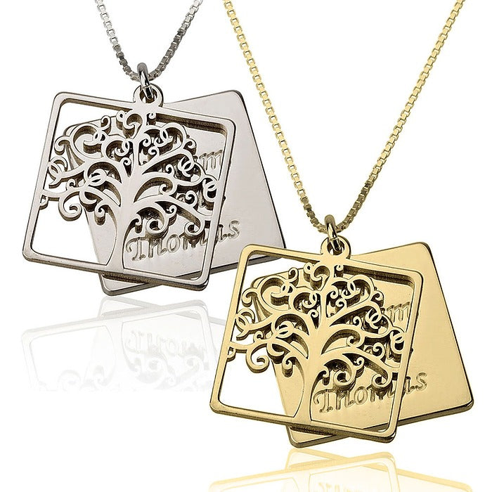 Engraved Family Tree Necklace