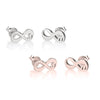 Infinity Initial Earrings