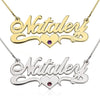 Birthstone Name Necklace