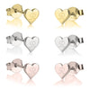 Heart Initial Studs