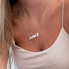 Couple Initials Necklace With Heart