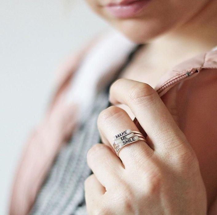 Stackable Ring with Name