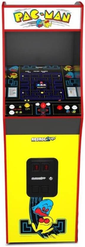 Arcade1Up Pac-Man with License Riser, Light Up Marquee and Stool