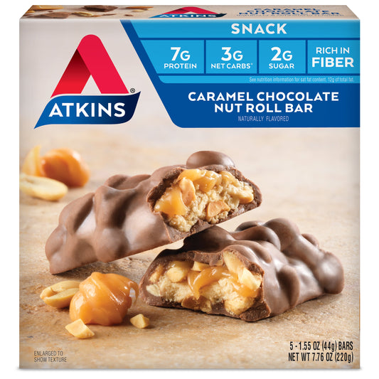 Caramel Chocolate Nut Roll (Pack of 5 Bars)