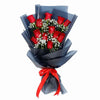 Butterfly Wings Valentine Bouquet with Red Roses