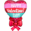 Valentine Heart Shaped Balloon - Tiny Hearts & Bow Super Shape Balloon 53x73cm