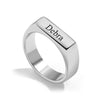 Bar Stackable Name Ring