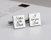 Engraved Square Shape Cufflink