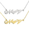 Couple Initials Necklace With Heart