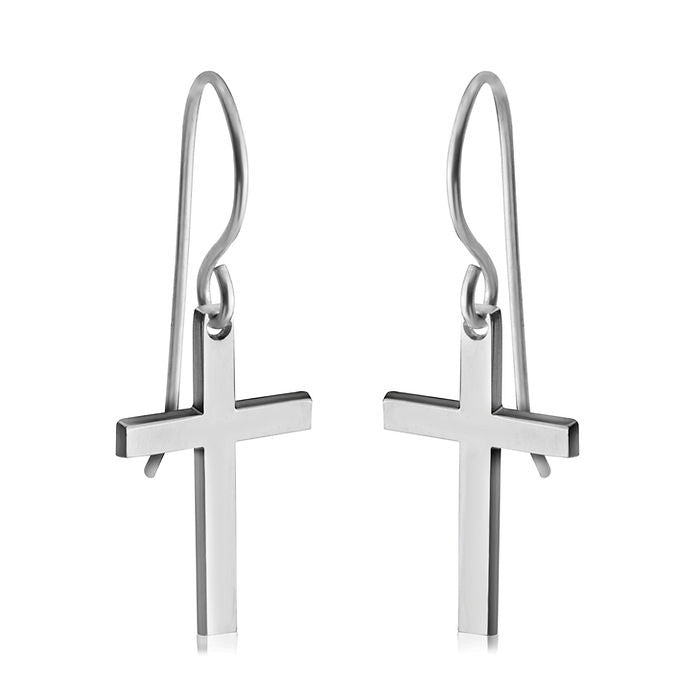 Cross Name Earrings