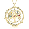 Family Tree Necklace With Birthstone II