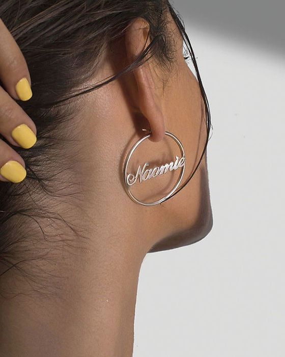 Hoop Name Earrings