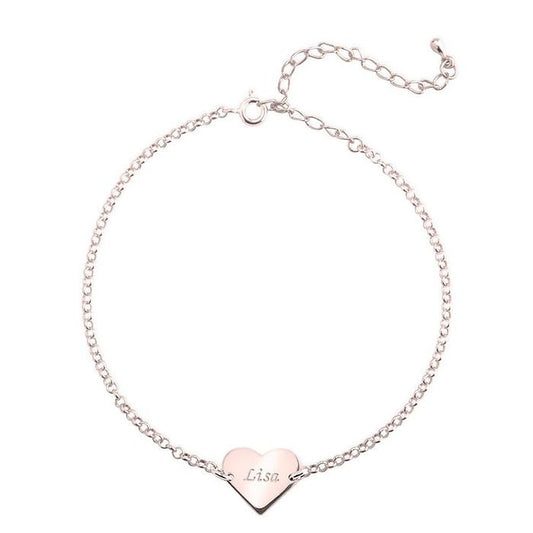 Heart Name Anklet