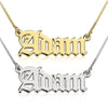 Old English Name Necklace